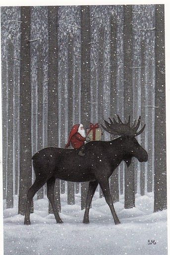 Eva Melhuish Santa and Moose